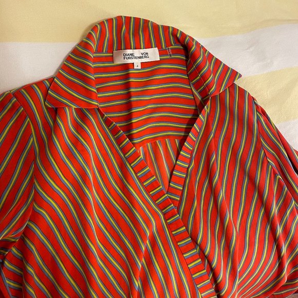 VERY SORRY, DONATED — Diane von Furstenberg Silk Wrap Blouse - Picture 5 of 14